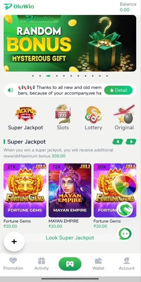 Home 3 Diuwin Game – play color prediction and win real money daily.